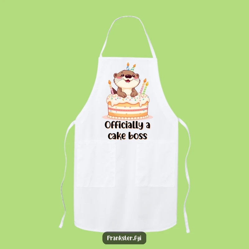 Funny Otter Chef Apron - Giggling Birthday Baker's Helper