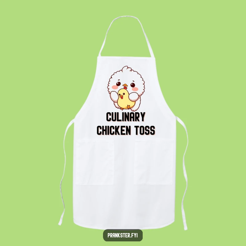 Funny Rubber Chicken Dropping Creature Apron: Kitchen Gags and Culinary Fun