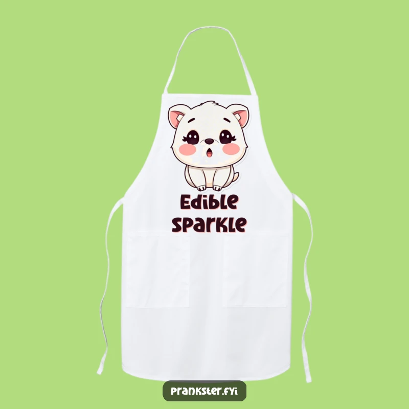 Funny Sparkle Surprise Apron: Glitter Animal's Fun Cooking, Perfect Gift!