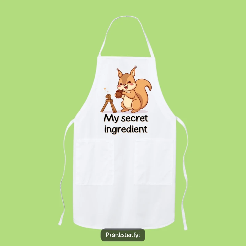 Funny Squirrel Acorn Aim Apron - Cook with Precision!