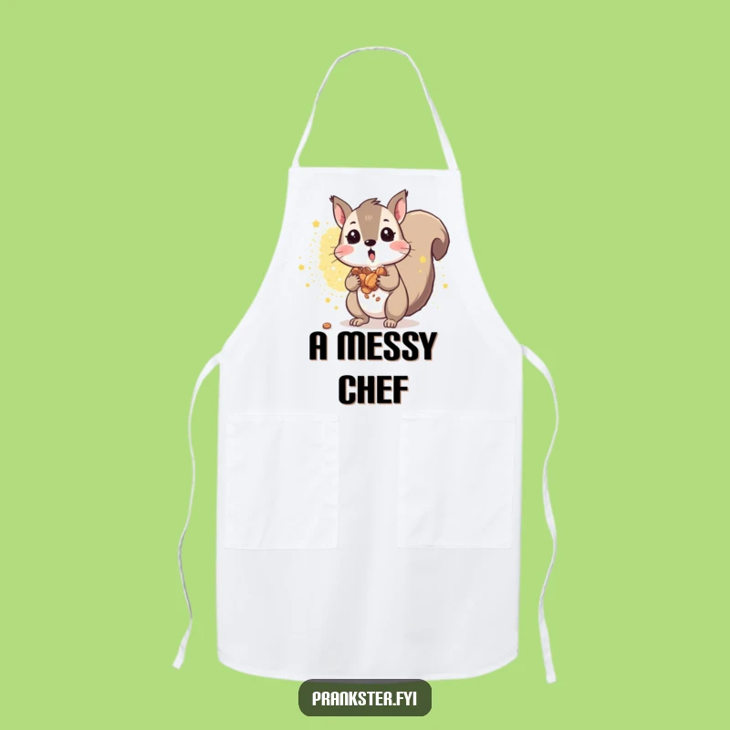 Funny Squirrel Nut Hoarder Apron: Hilarious Kitchen Gift For Messy Bakers