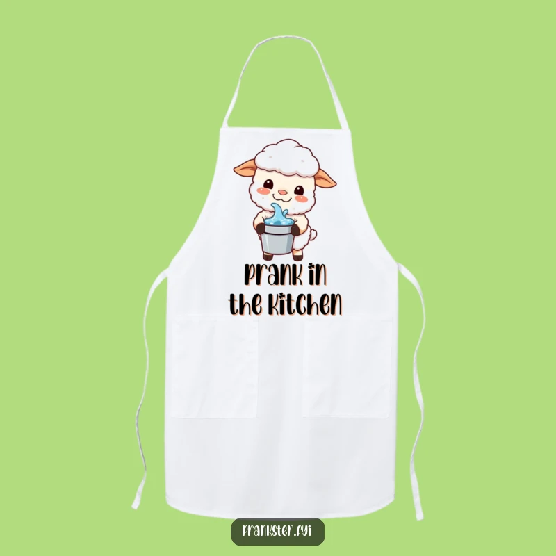 Funny Kawaii Sheep Apron: Prank Chef Fun, Perfect Gift for Jokers!