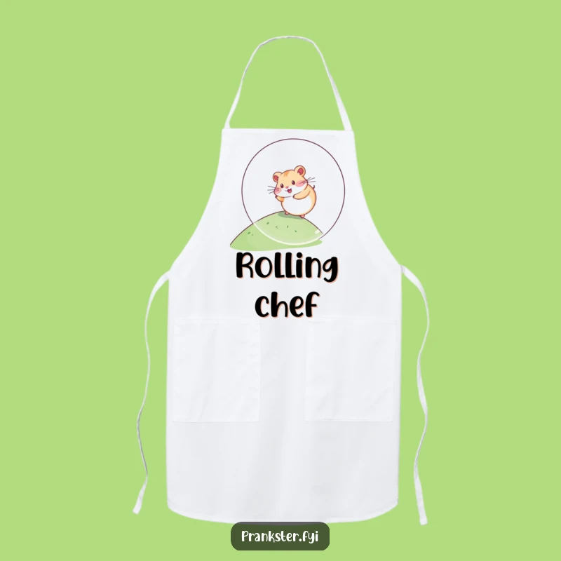 Funny Kawaii Hamster Apron Rolling Ball - Kitchen Pet Fun