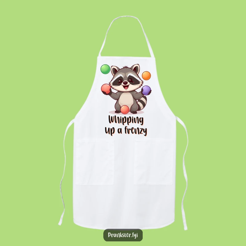 Funny Jolly Raccoon Juggling Apron - Cook with Playful Style