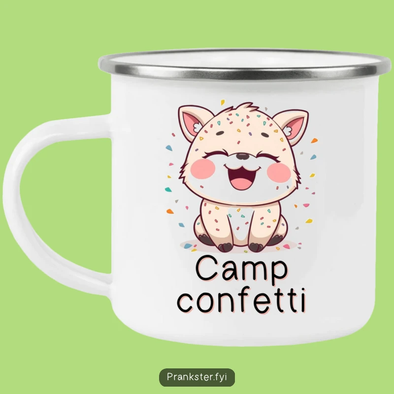 Funny Confetti Animal Camping Mug - Durable & Hilarious Festive Gift