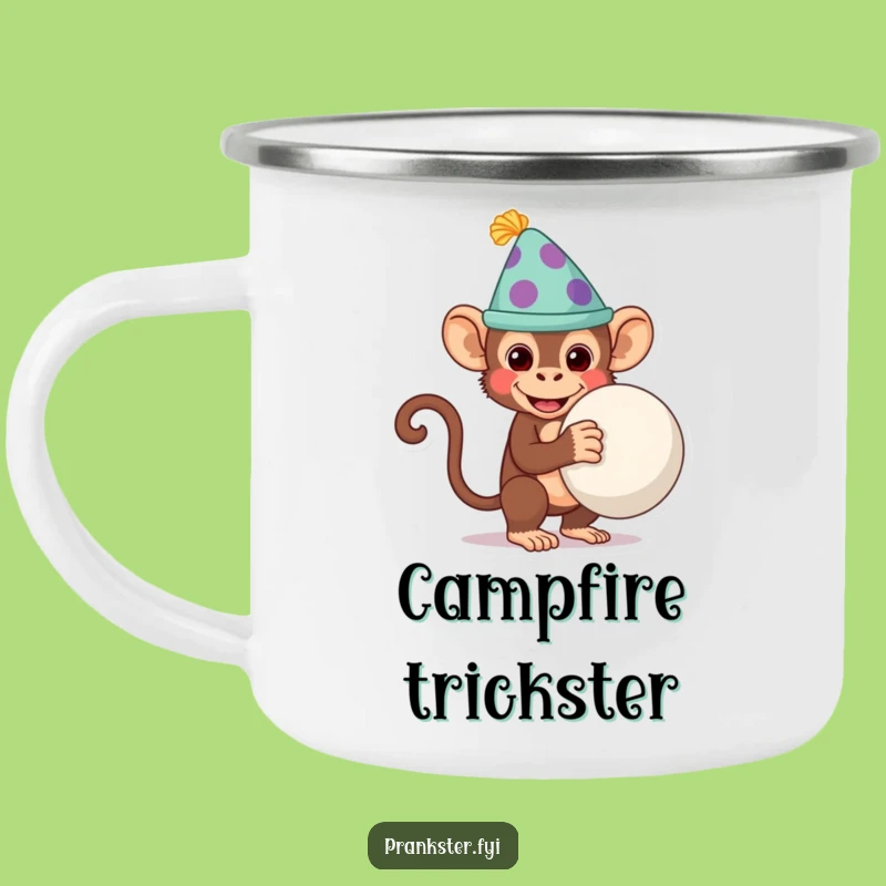 Funny Monkey Campfire Mug: Prank Your Way Through Nature - Hilarious!