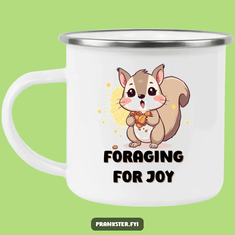 Funny Squirrel Glitter Trail Mug: Your Hilarious Camping Companion