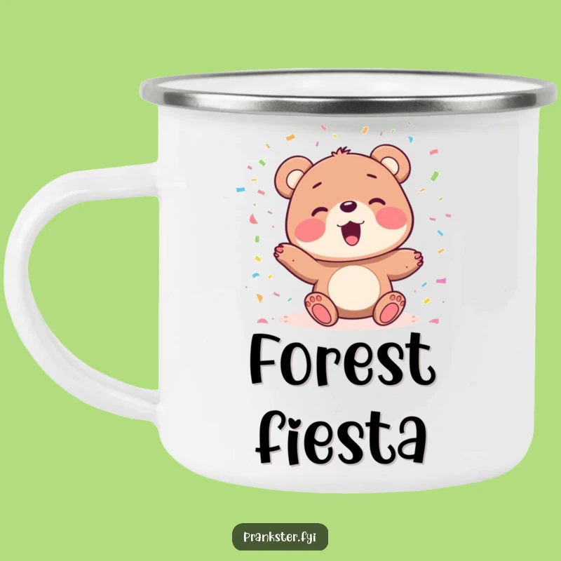 Funny Bear Confetti Camping Mug: Celebrate Adventures with Joy