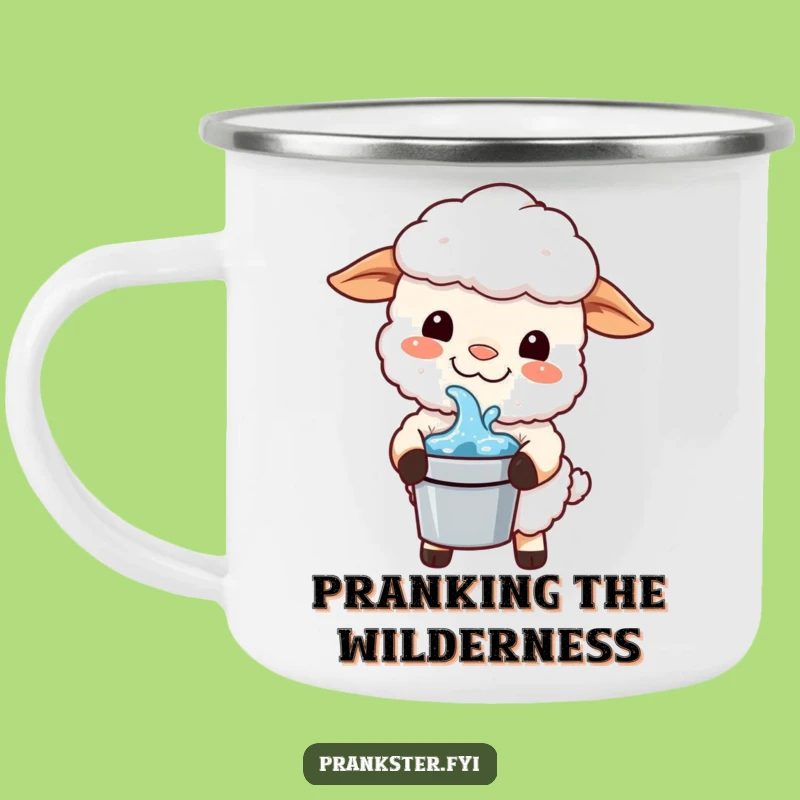 Funny Kawaii Sheep Camping Mug: Prank Vibes, Perfect Outdoor Fun Gift!