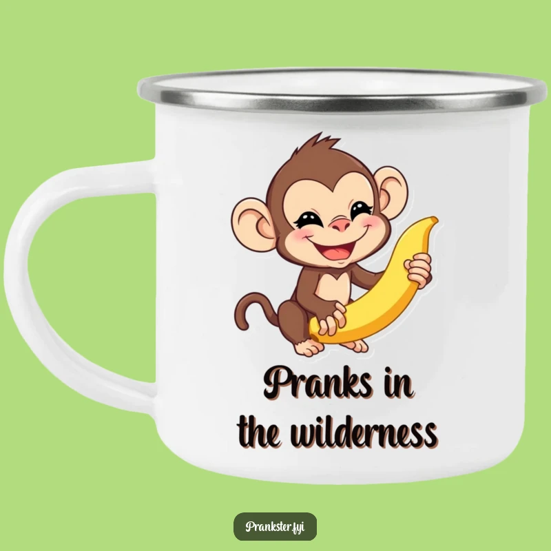 Funny Monkey Camping Mug: Pranks and Adventures