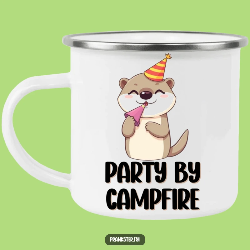 Funny Otter Party Camping Mug: Cheerful Outdoor Gift