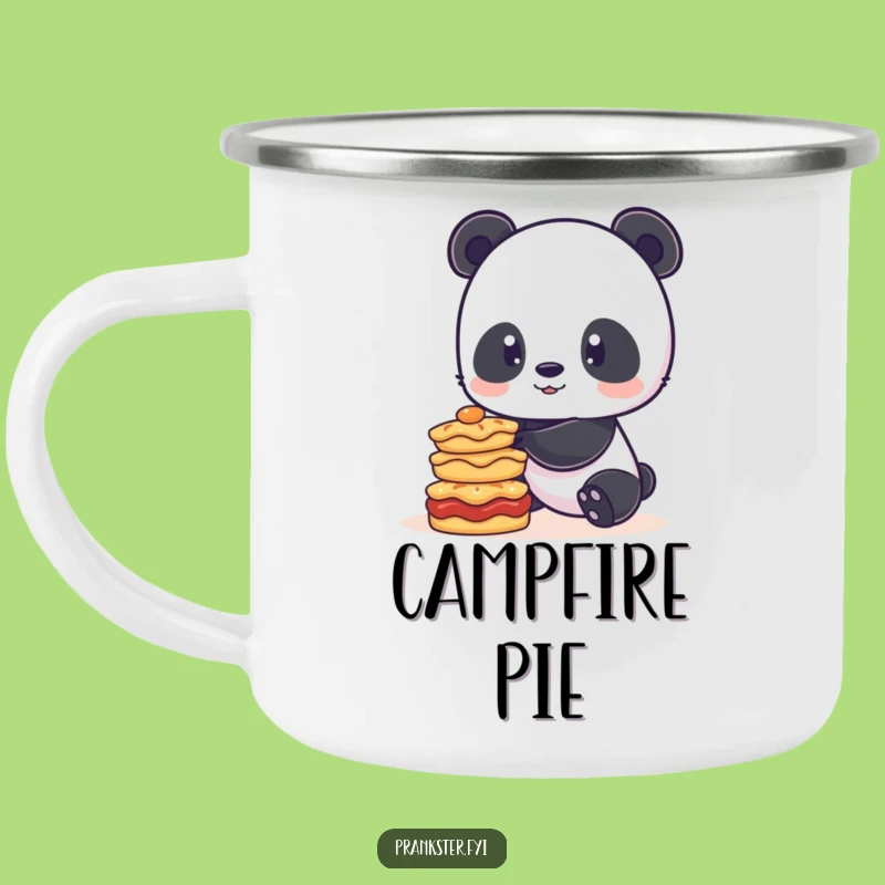 Funny Panda Pie Balance Camping Mug: Playful Outdoor Treat Gift