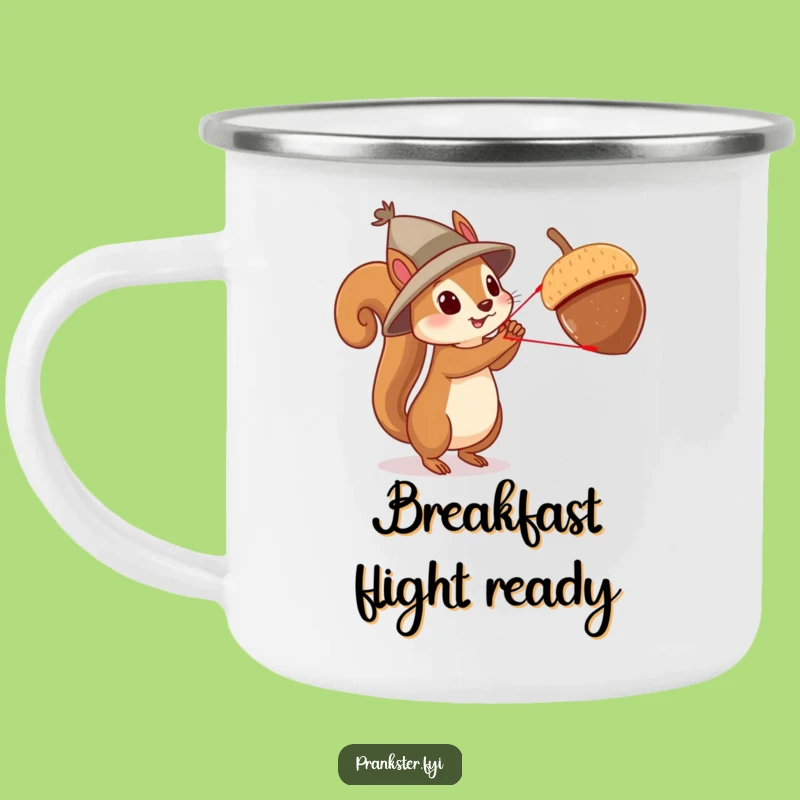 Funny Squirrel Slingshot Camping Mug: Comedic Companion for Adventure