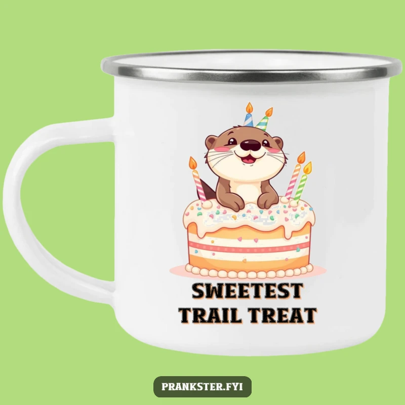 Adventure Otter Birthday Camping Mug - Cheerful Outdoor Fun