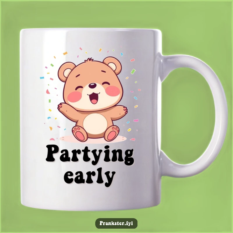 Funny Bear Confetti Mug: Celebrate Joyful Moments with Humorous Cheer