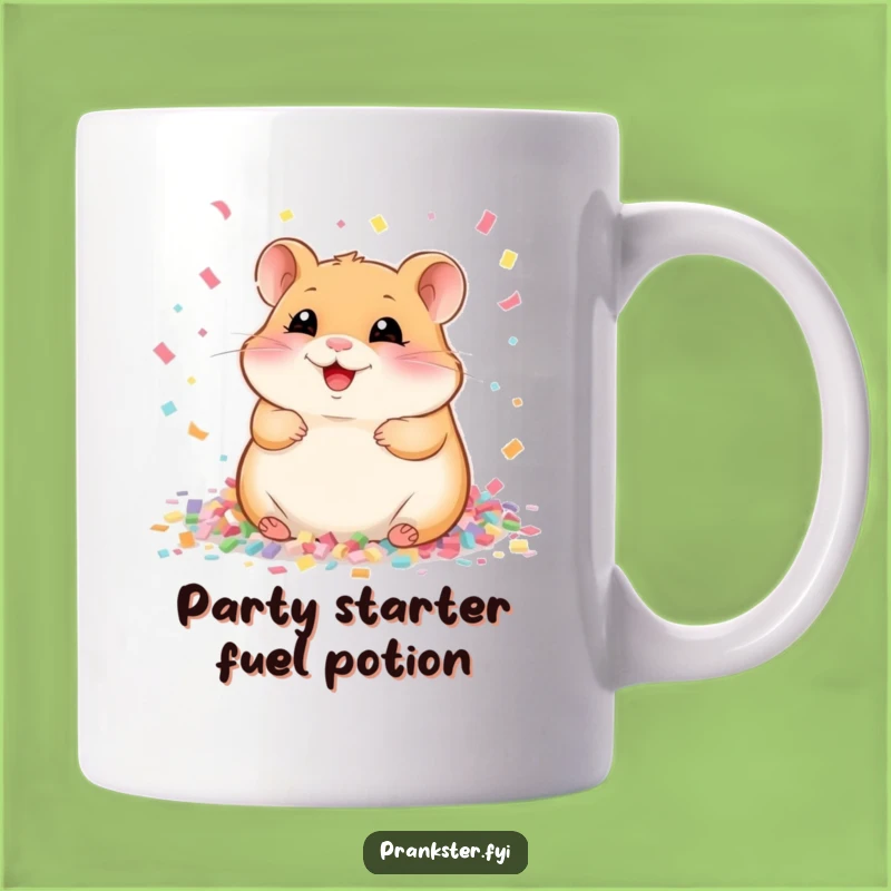 Funny Giggling Hamster Confetti Mug - The Perfect Hilarious Gift for Hamster Lovers