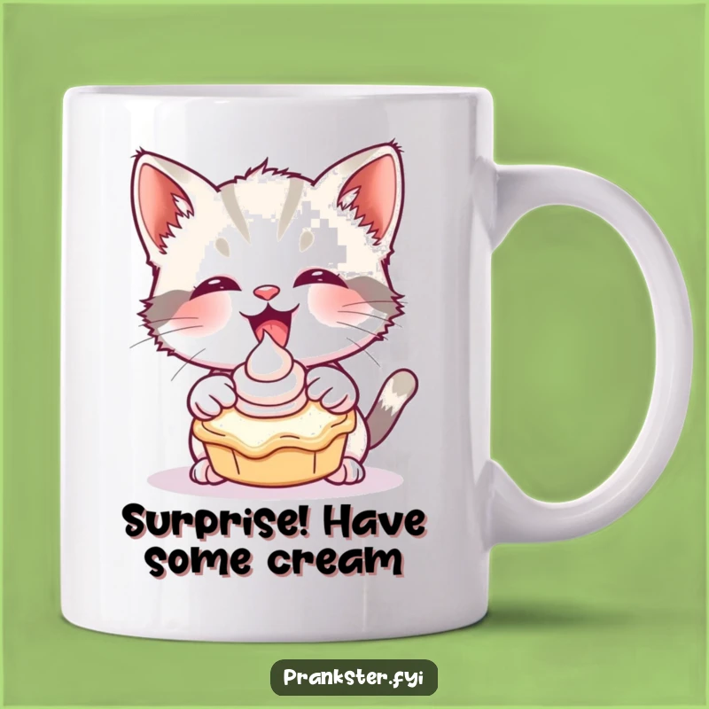Funny Kitten Pie Throw Mug - Mischievous & Hilarious Gift!