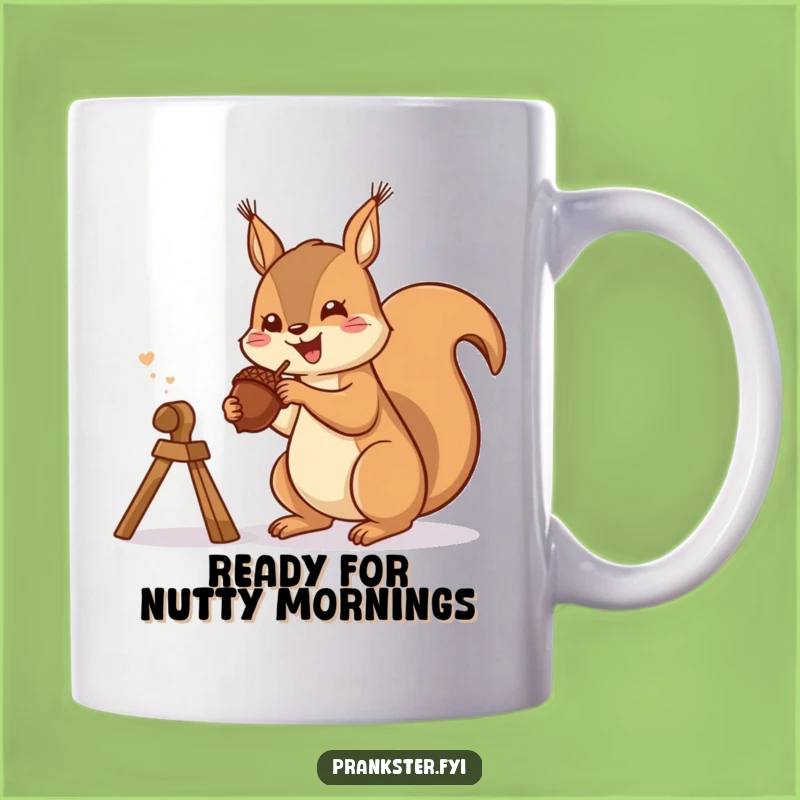 Funny Squirrel Acorn Slingshot Mug - Prankster's Delight Gift!