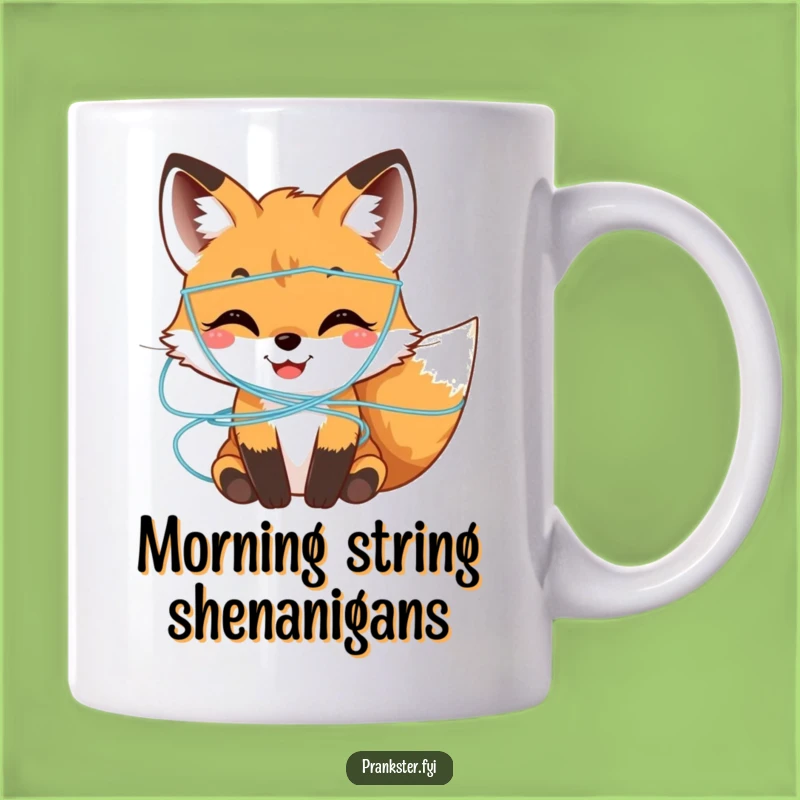 Funny Fox Cub Silly String Mug - A Hilarious Gift for Playful Moments