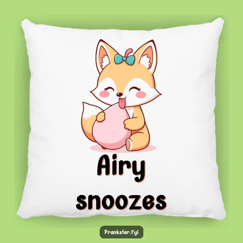 Funny Kawaii Fox Pillow Tongue Out - Cozy Whoopee Cushion Buddy