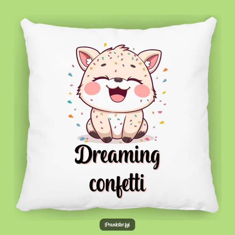 Funny Confetti Animal Pillow - Cozy & Hilarious Festive Accent