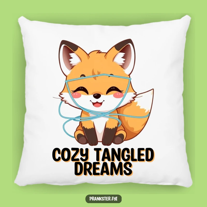 Funny Fox Cub Silly String Pillow - Cozy Comfort, Hilarious Style