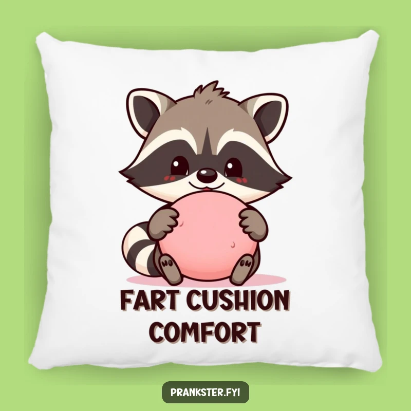 Funny Raccoon Prank Pillow: Proud Whoopee Cushion Comfort Gift