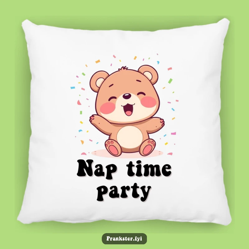 Soft Funny Bear Confetti Pillow: Cozy Up with Joyful Comfort