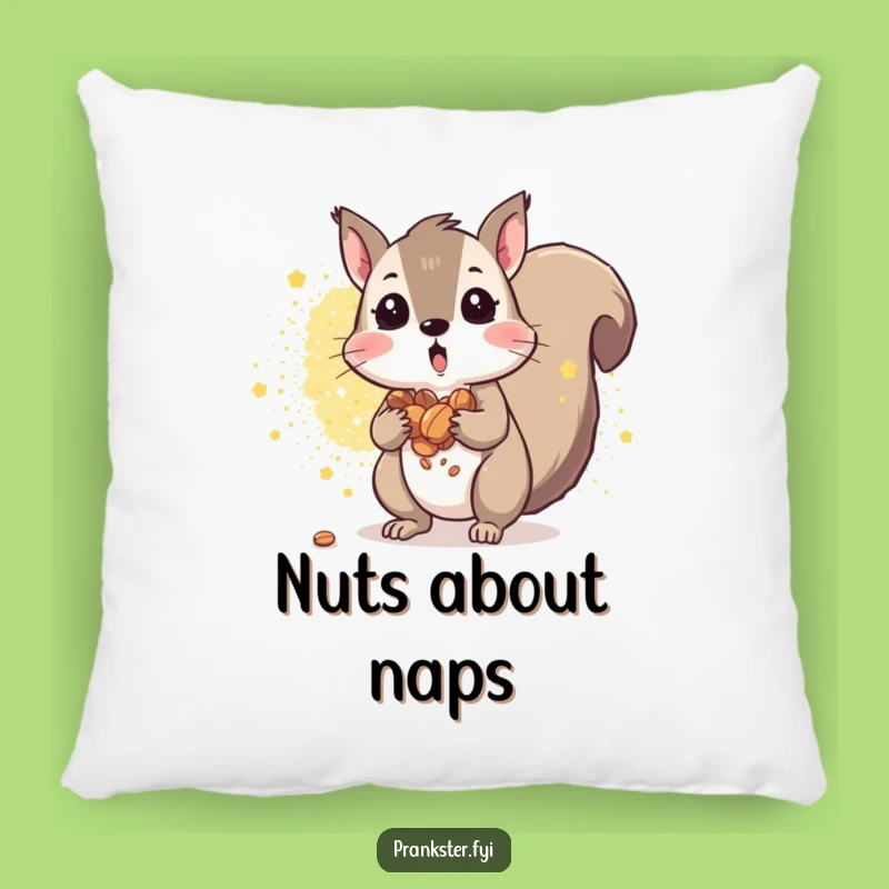 Funny Squirrel Sparkle Pillow: Cozy & Hilarious Accent For Joyful Homes