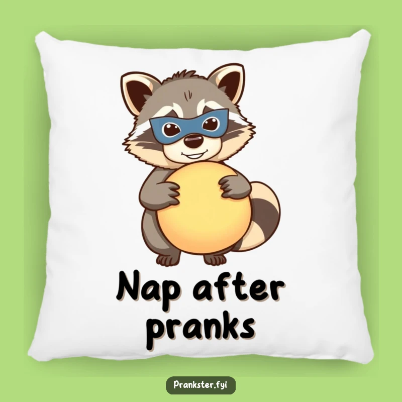 Soft Funny Raccoon Whoopee Pillow: Cozy Mischief, Humorous Comfort Gift