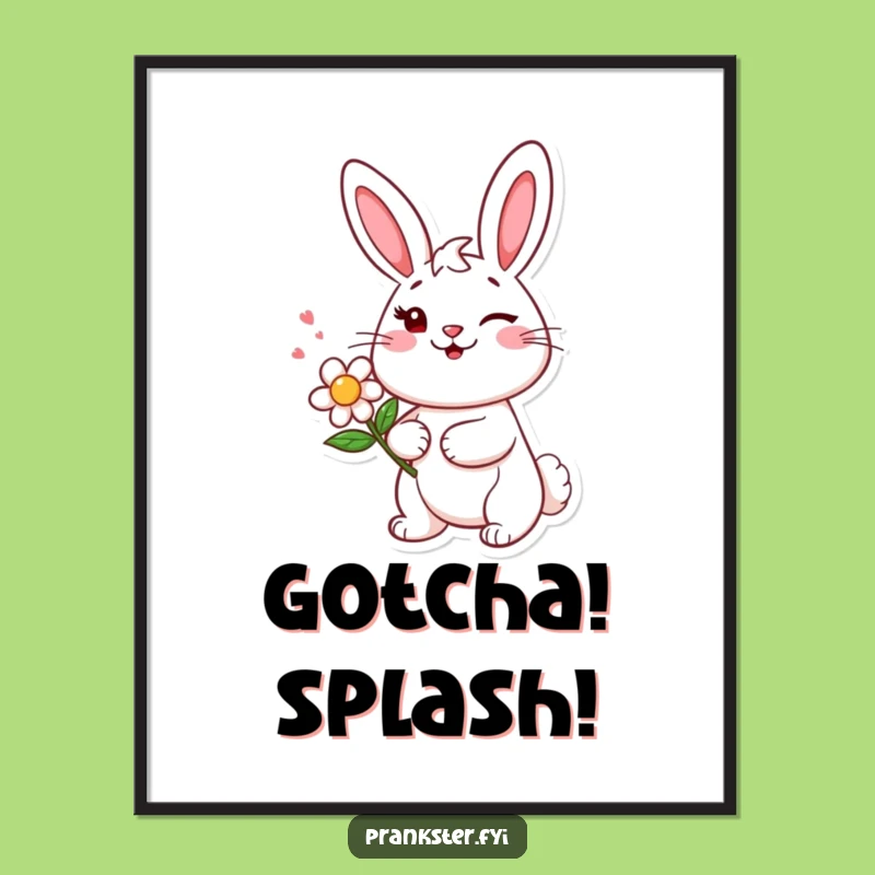 Funny Bunny Wink Digital Art - Instant Playful Bunny Download for Pranks