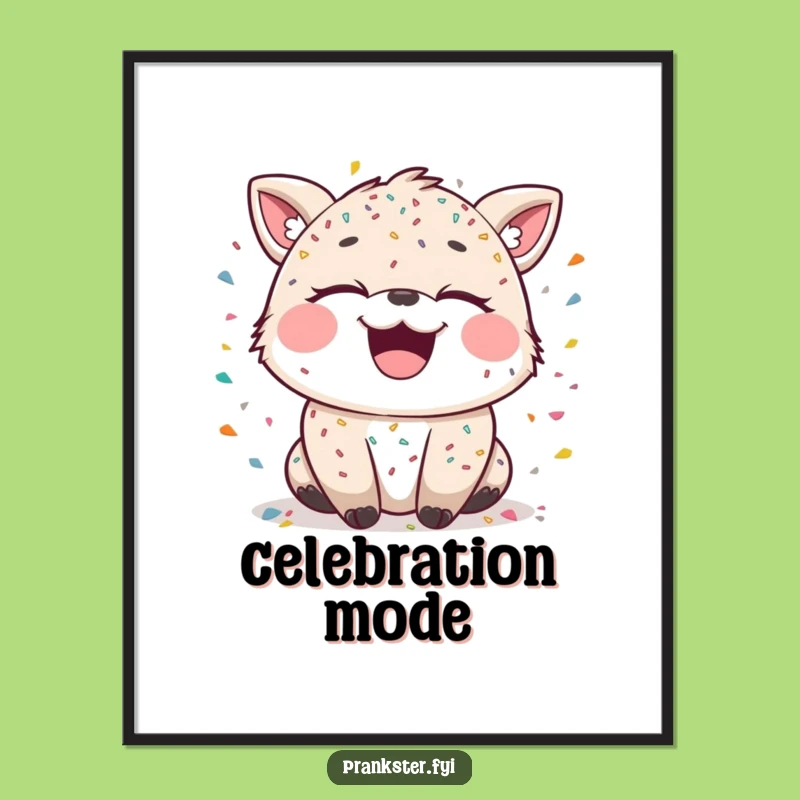 Funny Confetti Animal Digital Art - Instant Festive & Hilarious Decor