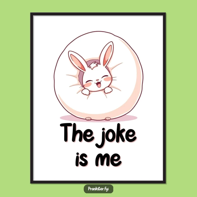 Funny Rabbit Whoopee Digital Print: Instant Giggles from a Prankster