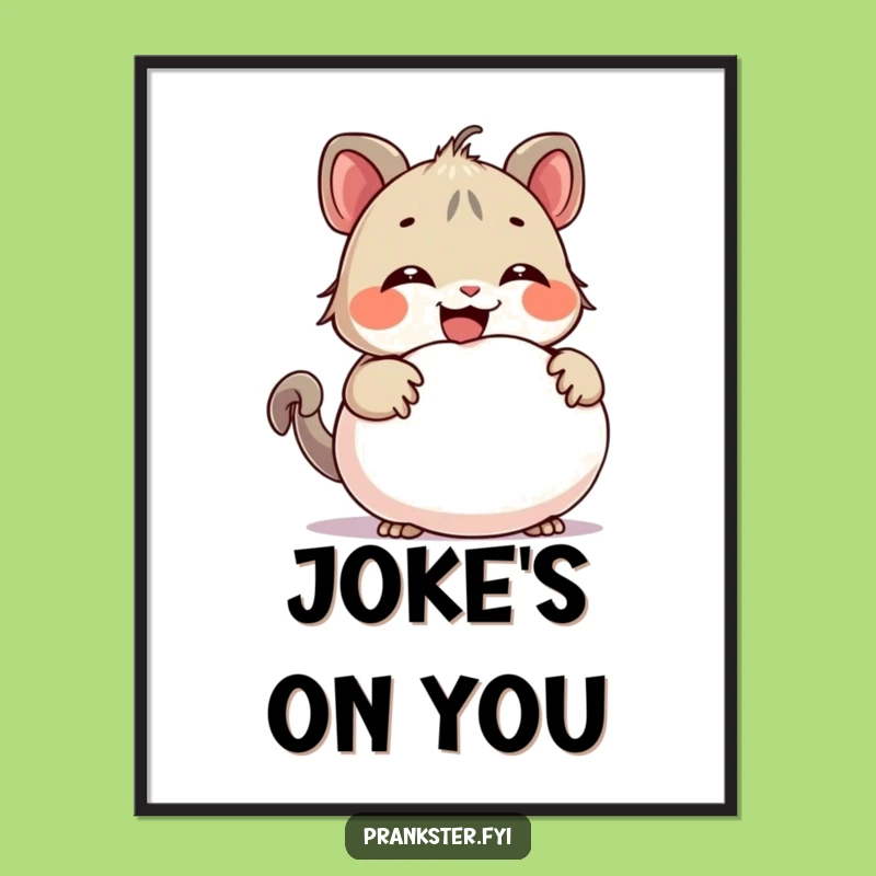 Funny Whoopee Cushion Creature Digital Art: Instant Pranks for Your Walls