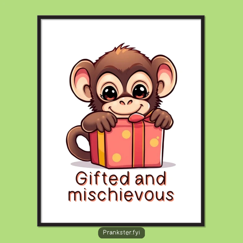 Funny Monkey Digital Art - Mischievous Monkey Wall Decor