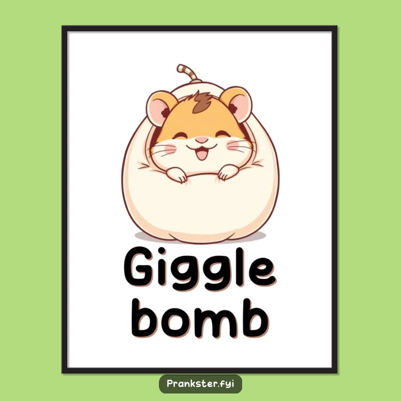 Funny Hamster Whoopee Digital Print: Instant Giggles for Your Walls