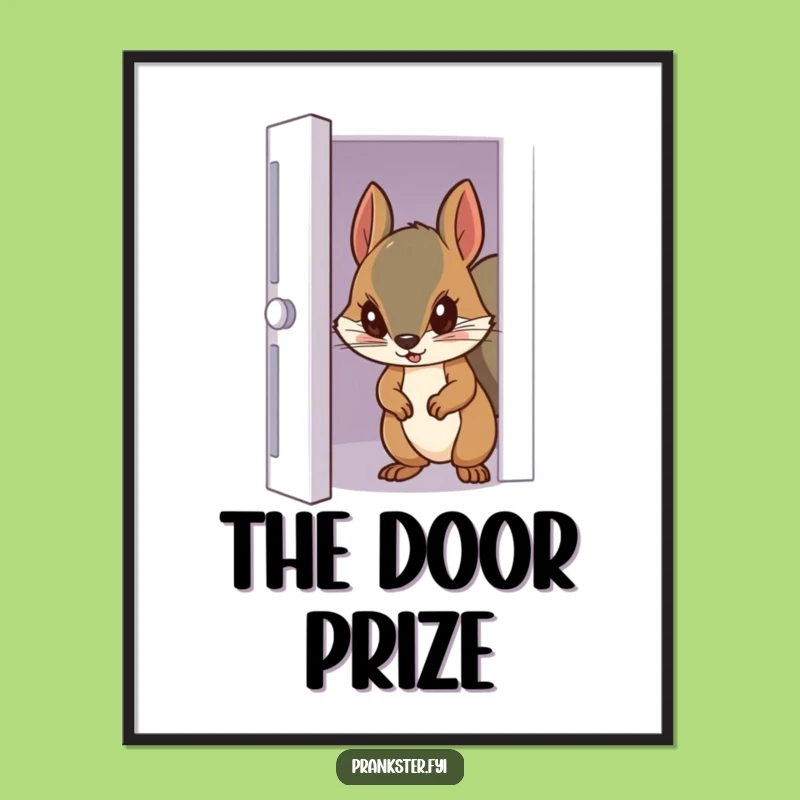 Funny Squirrel Art - Sneaky Peeking Squirrel Download