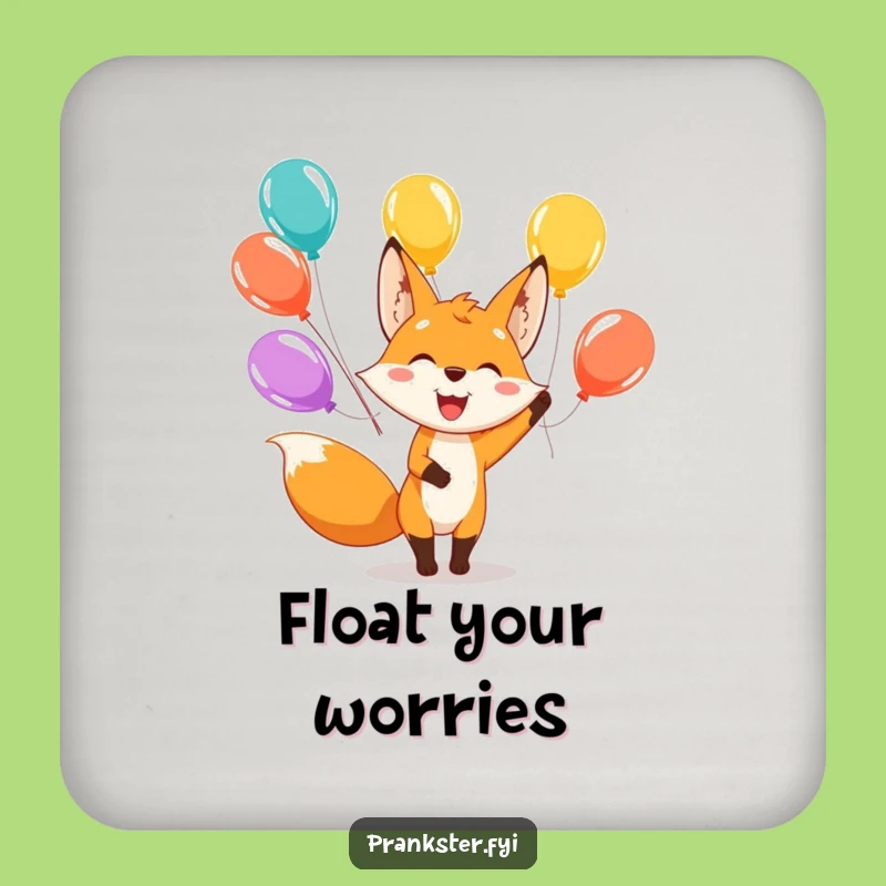 Funny Fox Juggling Coaster - Protect Surfaces with Festive Fox Charm