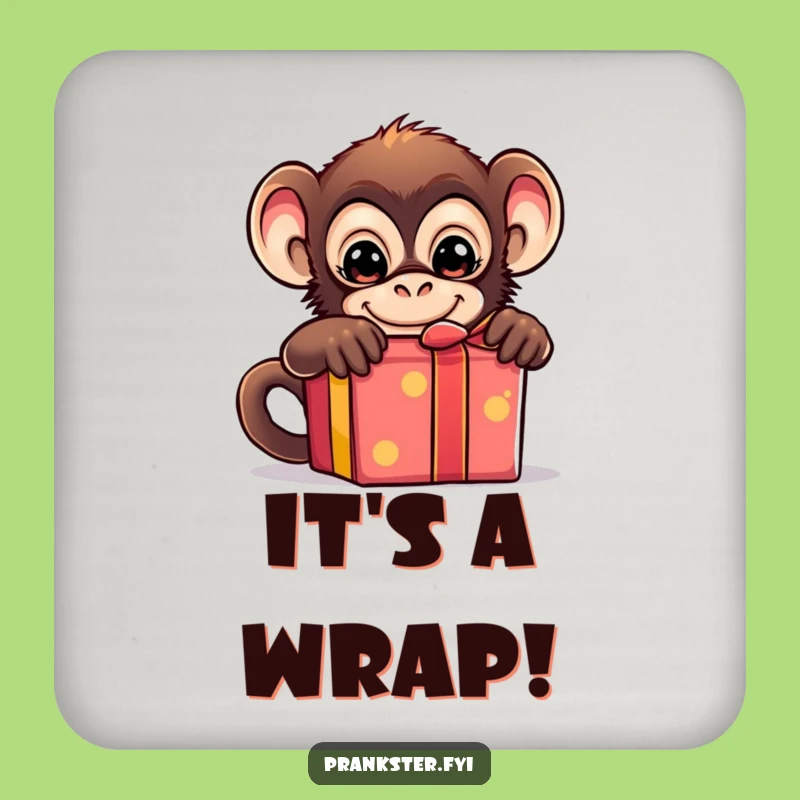 Funny Monkey Coaster Set - Protects Surfaces with Humor