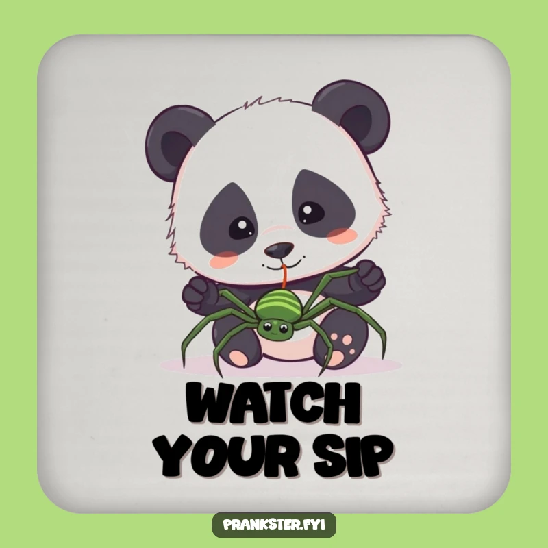 Funny Panda Spider Drink Coaster: Surprise Pad, Perfect Shocked Protector