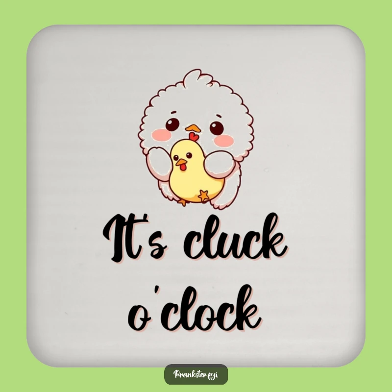 Funny Rubber Chicken Dropping Creature Coaster: Protect Surfaces with Absurdity