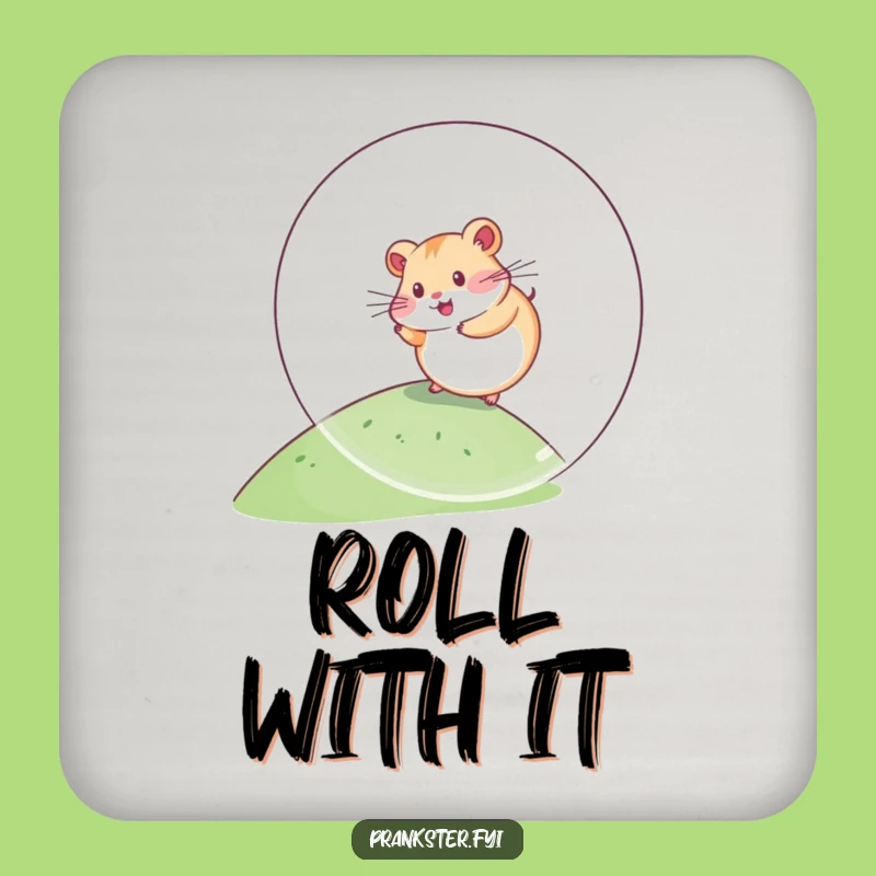 Funny Kawaii Hamster Coaster Rolling Ball - Bar Top Pet Fun