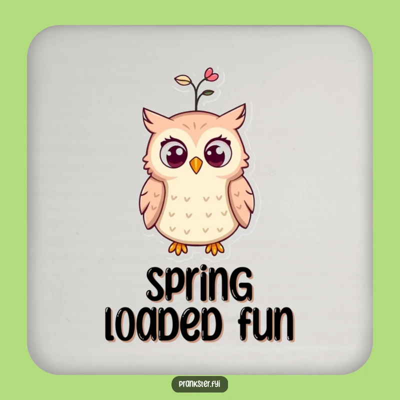 Funny Surprised Owl Coaster Set: Protect Surfaces with Hoot-arious Style