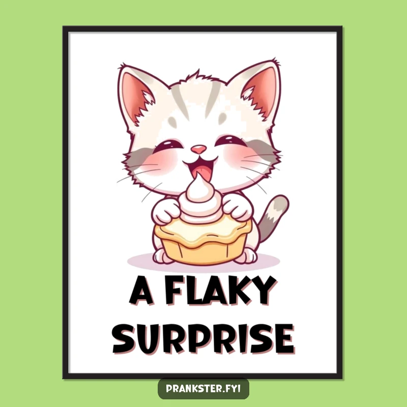 Funny Kitten Pie Fight Poster - Playful Wall Art!