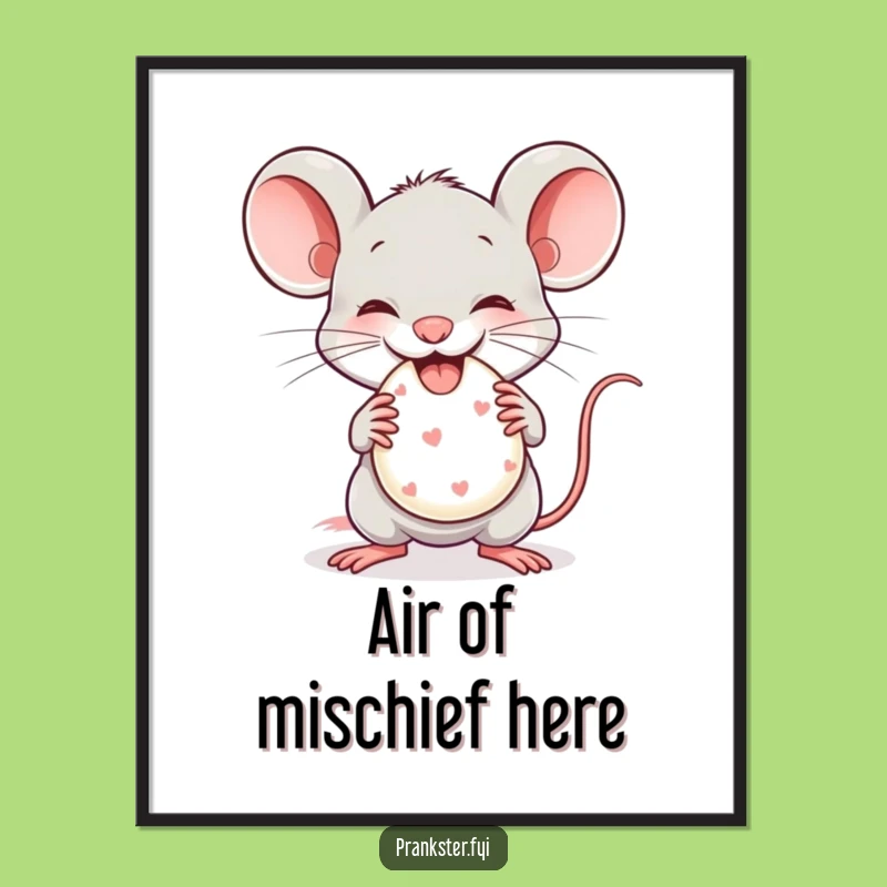 Funny Mouse Whoopee Cushion Poster - Hilarious Wall Art for Prank Lovers