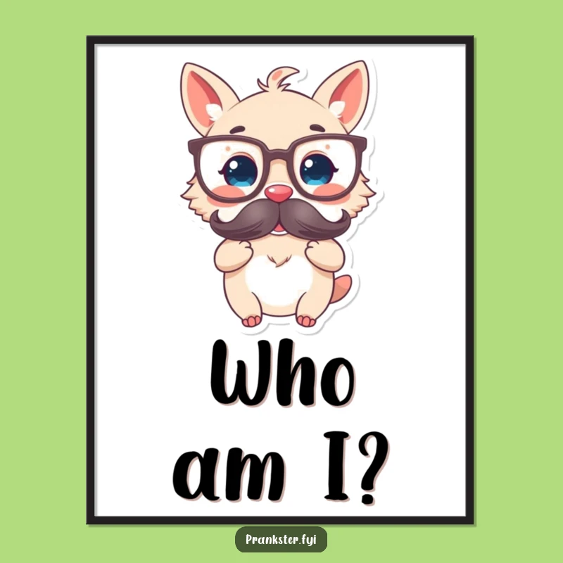 Funny Disguised Animal Poster - Intellectual & Hilarious Wall Art Gift