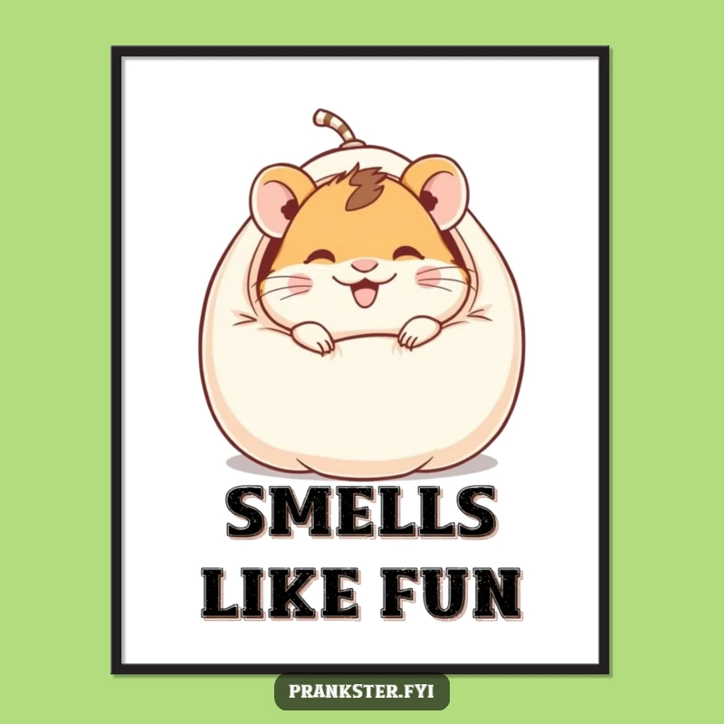 Funny Hamster Whoopee Poster: Decorate with Hilarious Prankster Art