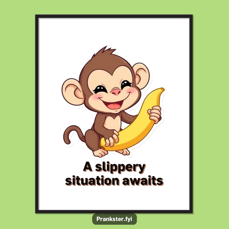 Funny Monkey Poster: Artwork for the Playful Soul