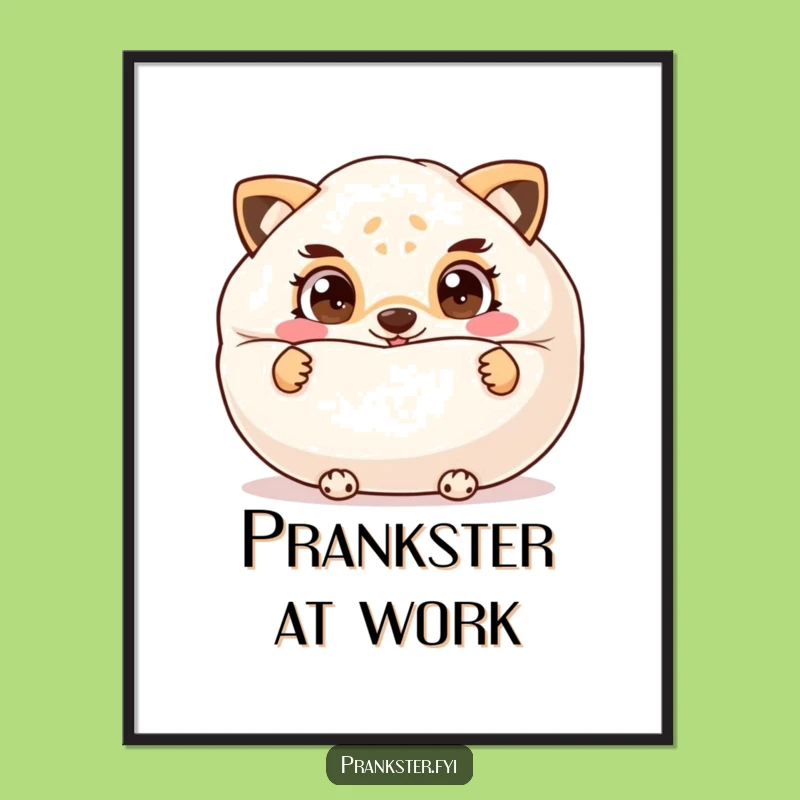 Funny Prankster Poster: Cheeky Animal's Whoopee Cushion Art, Great Gift!