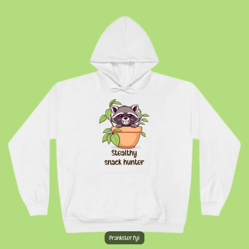 Cozy Funny Raccoon Hoodie: Blend In with Hilarious Style - Great Gift!